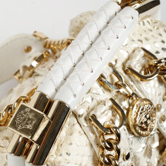 Versace Madonna Frame White Snake Mini Bag - Picture 10 of 11